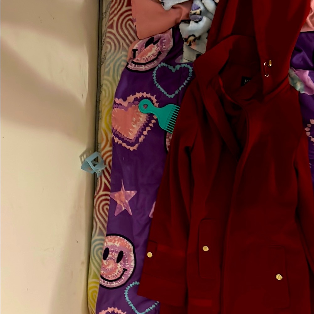 Kids Red Hooded Jacket